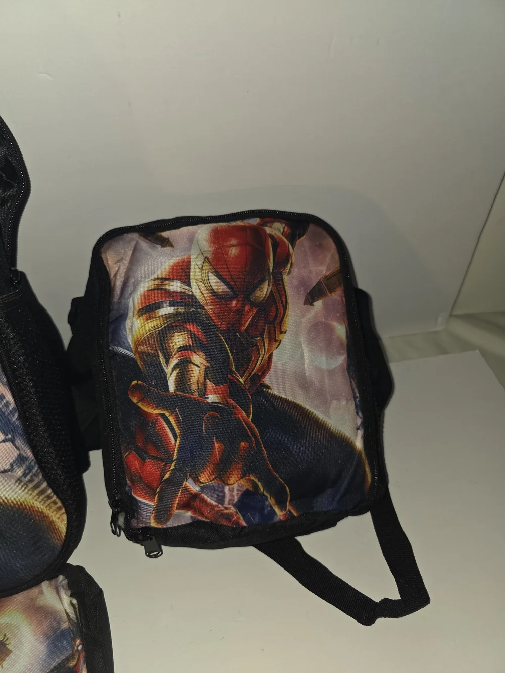 Black Spider-Man Graphic Backpack Set - Red